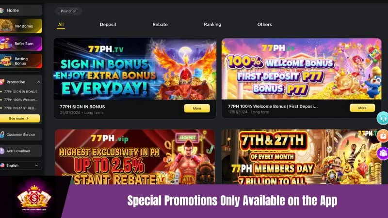 Special Promotions Only Available on the App