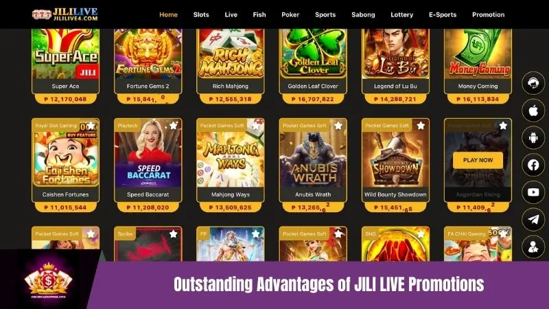 Outstanding Advantages of JILI LIVE Promotions