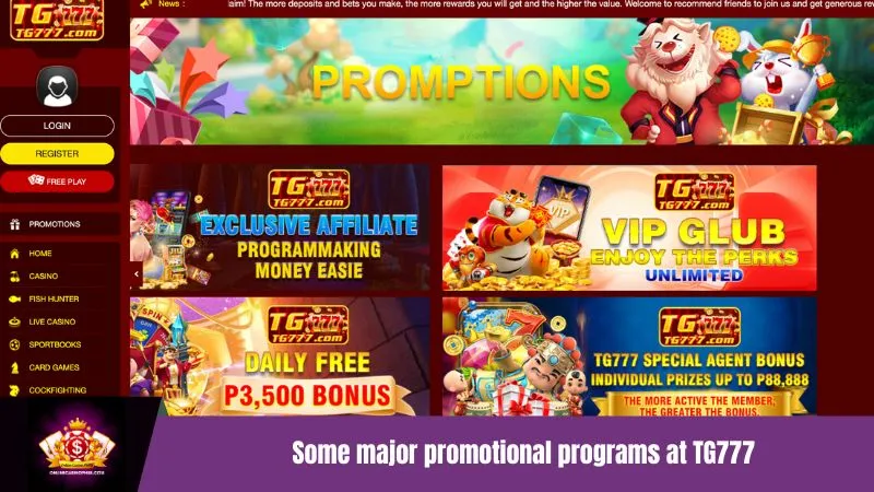 Premium TG777 bonus codes and promotional programs