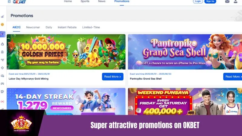 Super attractive promotions on OKBET