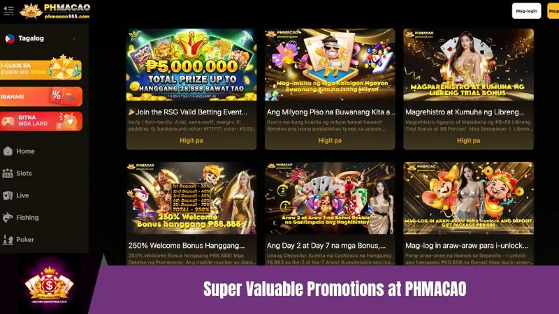 Super Valuable Promotions at PHMACAO