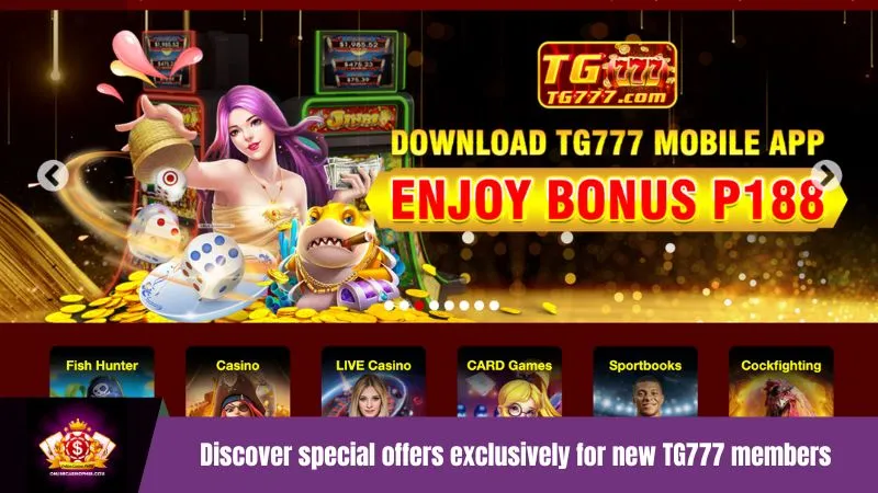 Exclusive welcome bonuses for TG777 Philippines players