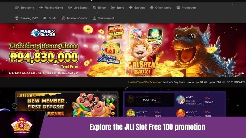 Explore the JILI Slot Free 100 promotion