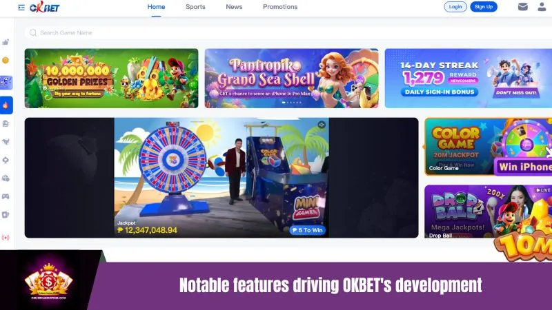 Notable features driving OKBET's development