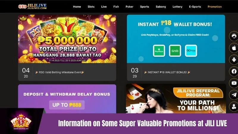 Information on Some Super Valuable Promotions at JILI LIVE